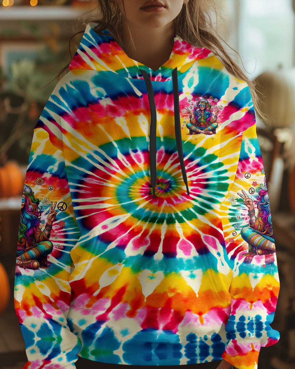 Old Hippies Don_E2_80_99t Die Tie Dye Colorful Funny Grandma Hippie AOP Shirts _6_ lnfHR