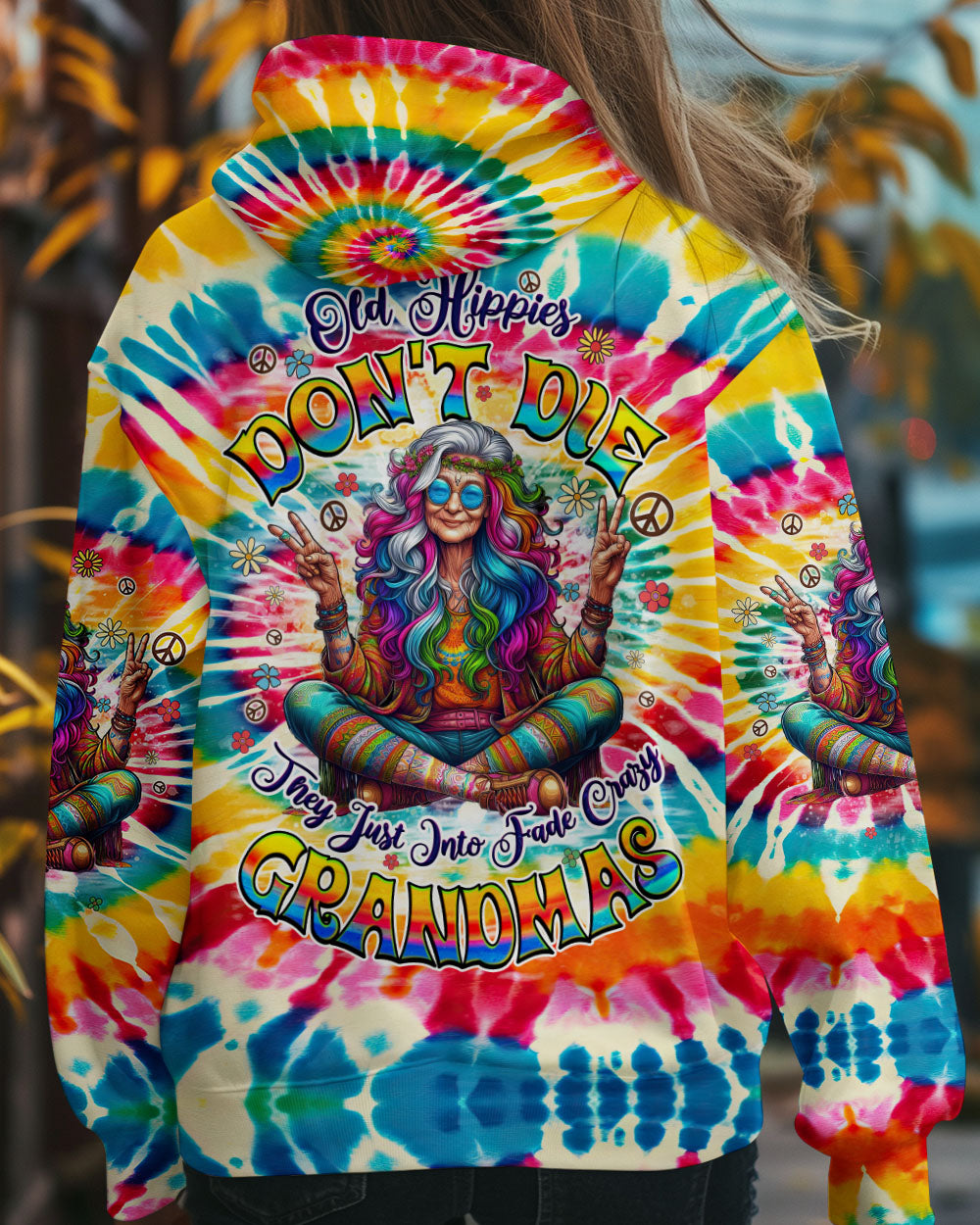 Old Hippies Don_E2_80_99t Die Tie Dye Colorful Funny Grandma Hippie AOP Shirts _7_ YcQkb