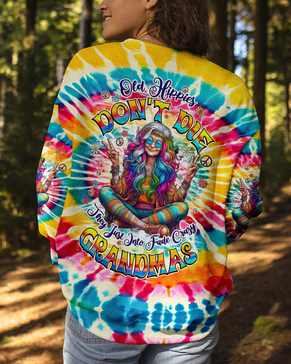 Old Hippies Don_E2_80_99t Die Tie Dye Colorful Funny Grandma Hippie AOP Shirts _9_ lSIw5