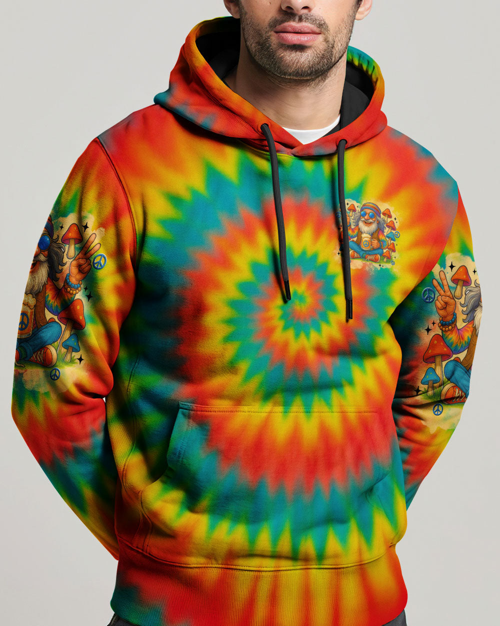 Old Hippies Dont Die Fade Into Crazy Grandparents Funny Tie Dye Design AOP Shirts _18_ UDxqg