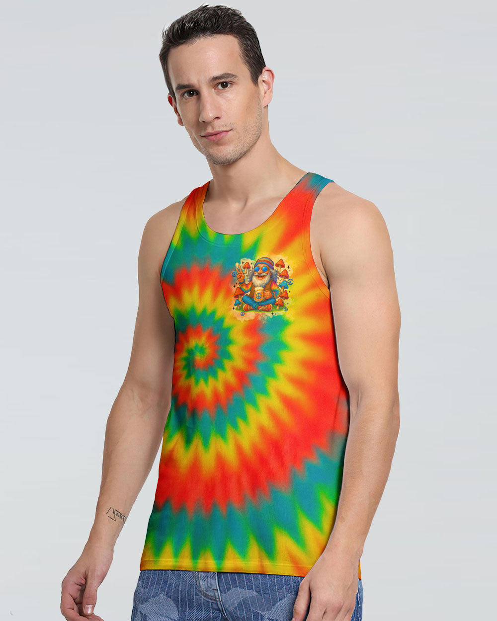 Old Hippies Dont Die Fade Into Crazy Grandparents Funny Tie Dye Design AOP Shirts _6_ Gr5Kw