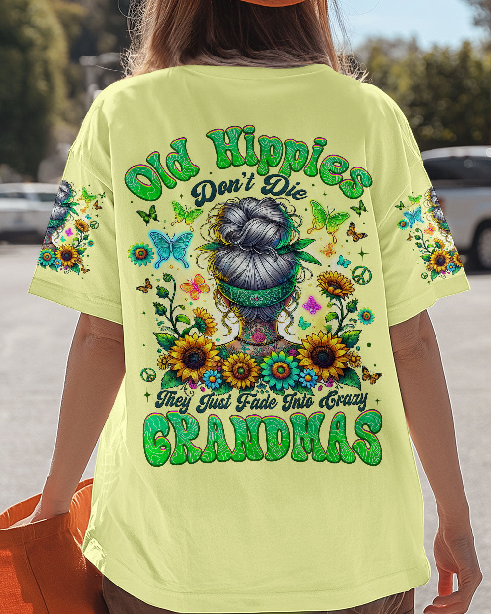 Old Hippies Dont Die Funny Grandma Hippie Graphic AOP Shirts _11_ s48bY