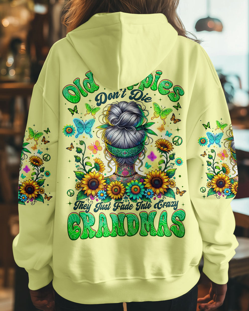 Old Hippies Dont Die Funny Grandma Hippie Graphic AOP Shirts _1_ IgCyO