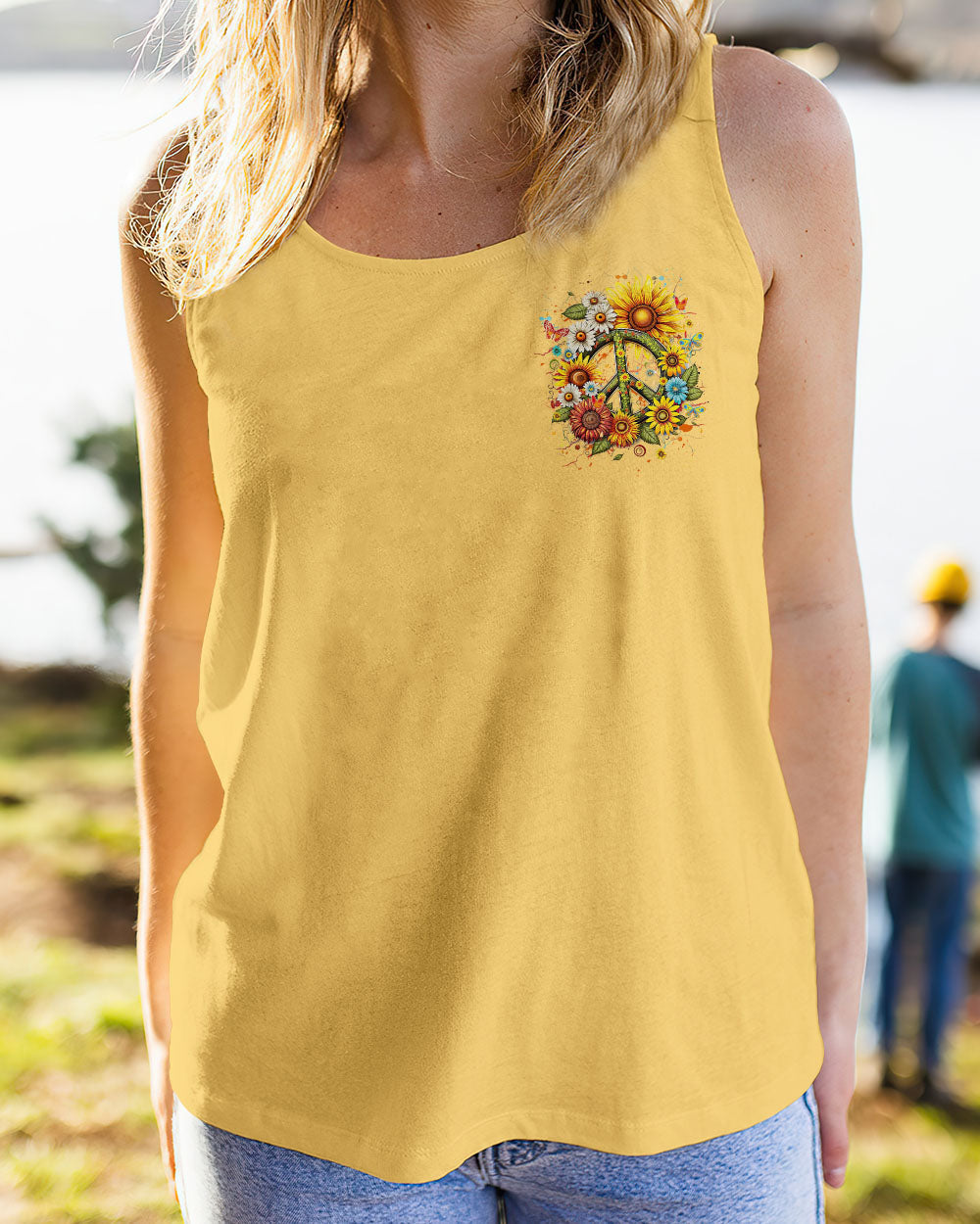 Old Hippies Into Crazy Grandmas Funny Sunflower Peace Sign AOP Shirts _10_ pEmIo