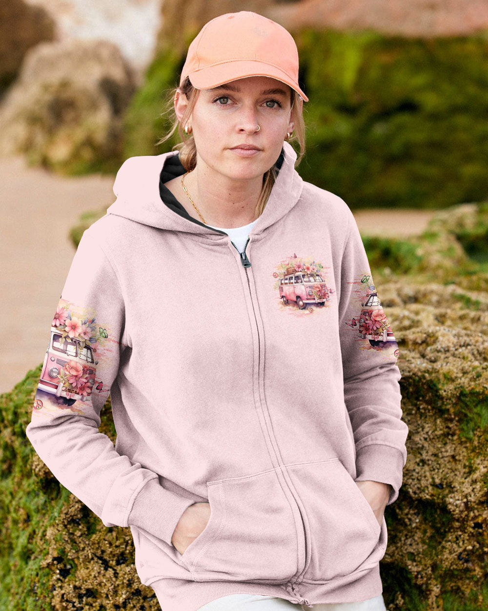 Older Now But I_E2_80_99m Still Runnin_E2_80_99 Against The Wind VW Van and Flower Hippie AOP Shirts _4_ nDYXe