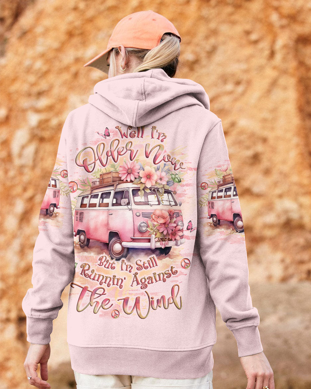 Older Now But I_E2_80_99m Still Runnin_E2_80_99 Against The Wind VW Van and Flower Hippie AOP Shirts _5_ jIFyL