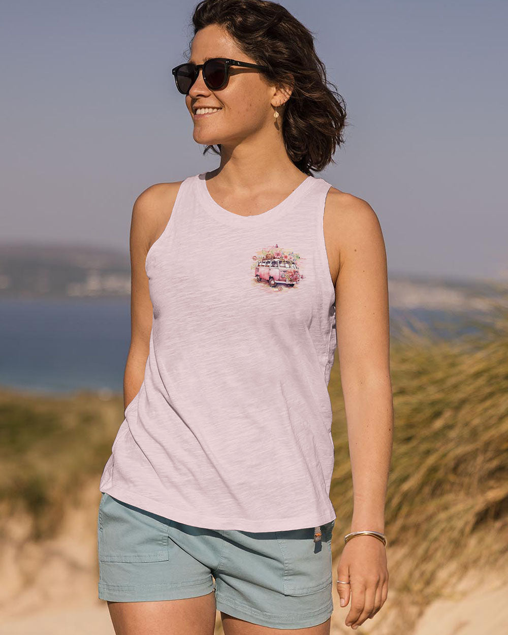 Older Now But I_E2_80_99m Still Runnin_E2_80_99 Against The Wind VW Van and Flower Hippie AOP Shirts _7_ 2YMBS