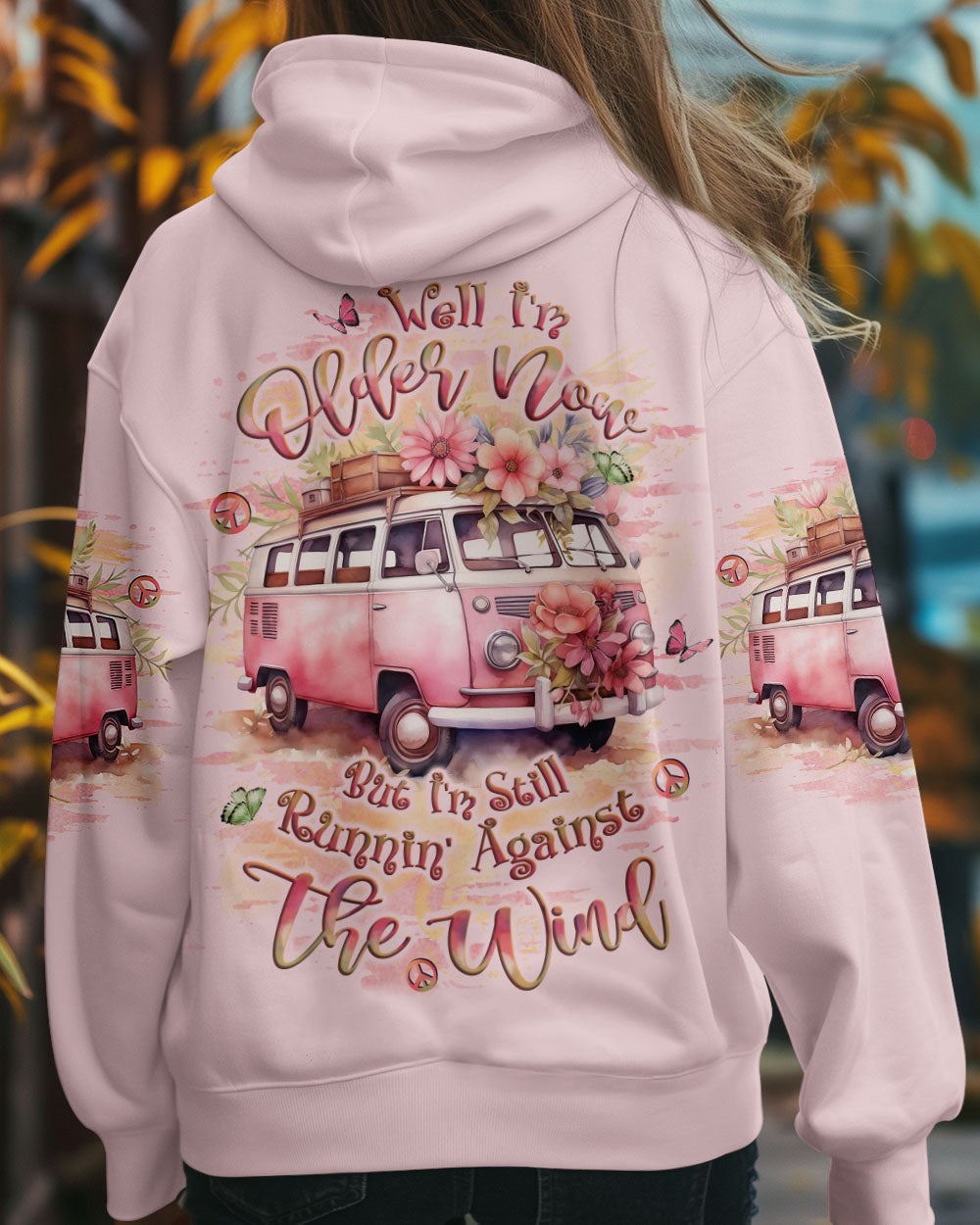 Older Now But I_E2_80_99m Still Runnin_E2_80_99 Against The Wind VW Van and Flower Hippie AOP Shirts _9_ UbZNe