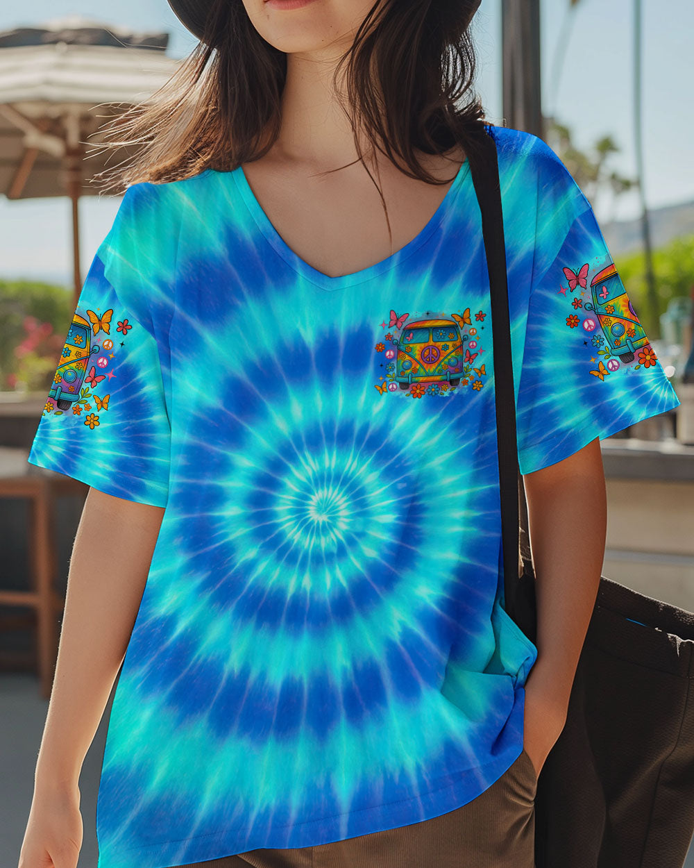 Older Now But I_E2_80_99m Still Runnin_E2_80_99 Against the Wind Blue Tie Dye Peace Van AOP Shirts _5_ M2lC0