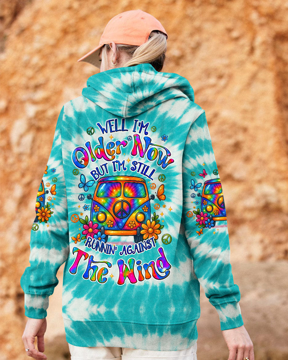 Older Now But I_E2_80_99m Still Runnin_E2_80_99 Against the Wind Hippie Bus Tie Dye Graphic AOP Shirts _3_ ODXXz