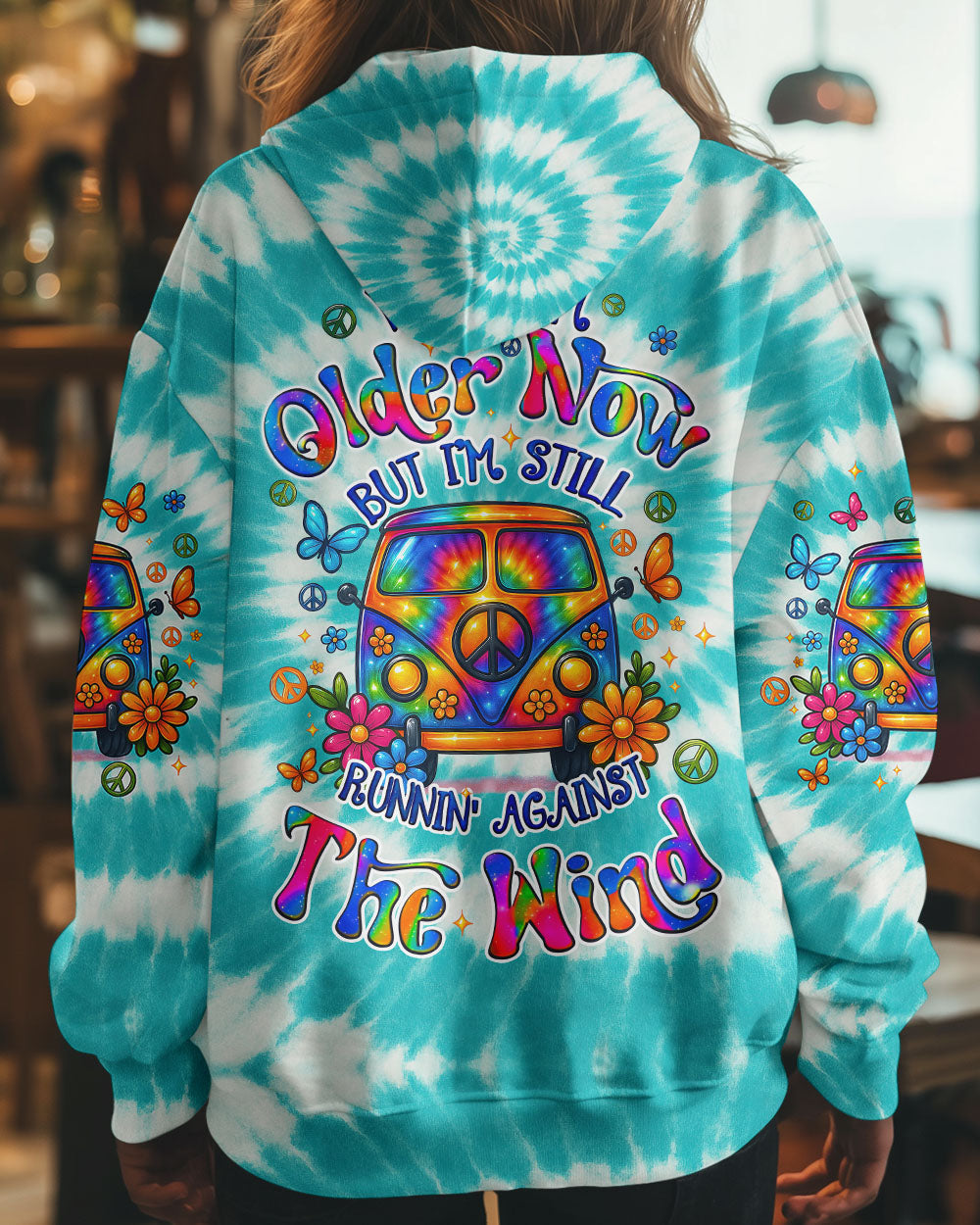 Older Now But I_E2_80_99m Still Runnin_E2_80_99 Against the Wind Hippie Bus Tie Dye Graphic AOP Shirts _8_ YhZ4I