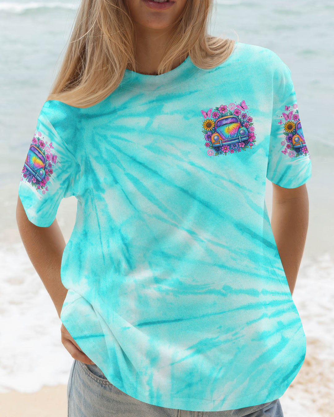 Older Now But I_E2_80_99m Still Runnin_E2_80_99 Against the Wind Hippie Flower Retro Car AOP Shirts _2_ bzT7k