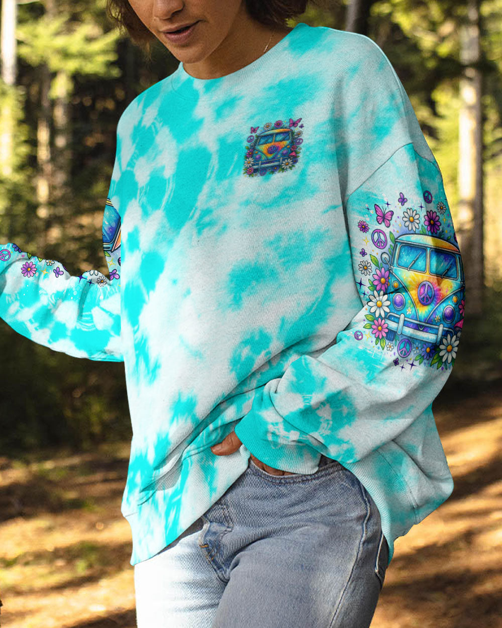 Older Now But I_E2_80_99m Still Runnin_E2_80_99 Against the Wind Hippie Van Tie Dye AOP Shirts _8_ wYhYX