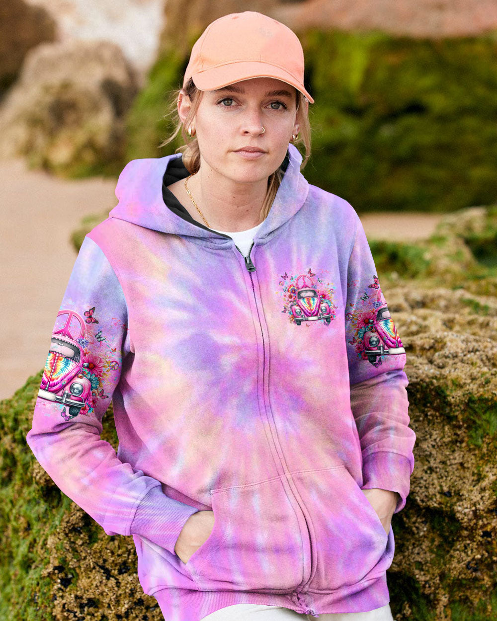 Older Now But I_E2_80_99m Still Runnin_E2_80_99 Against the Wind Pink Tie Dye Hippie Retro Car AOP Shirts _11_ gXWyY