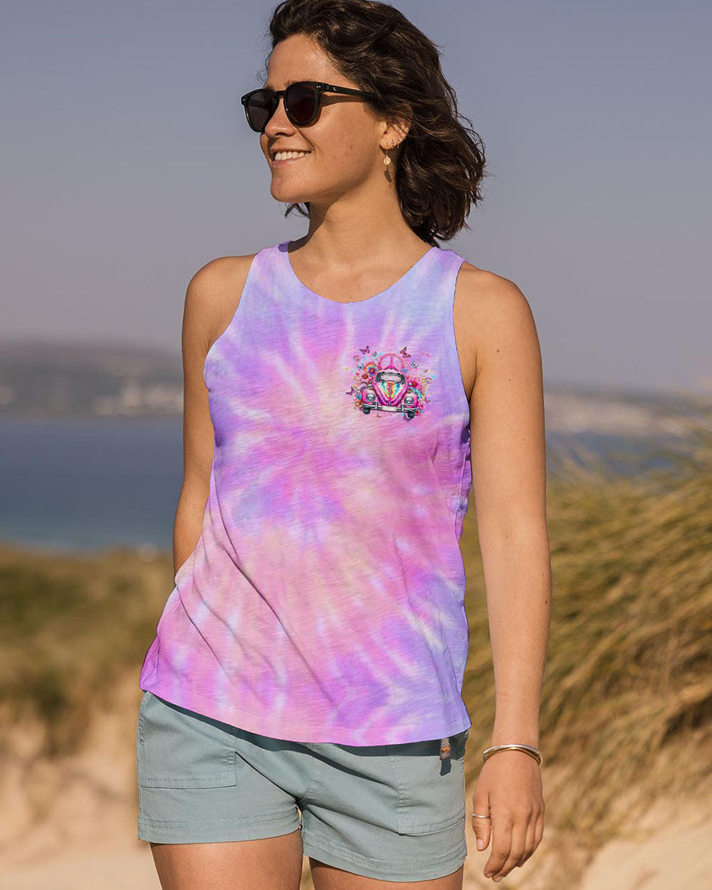 Older Now But I_E2_80_99m Still Runnin_E2_80_99 Against the Wind Pink Tie Dye Hippie Retro Car AOP Shirts _13_ Eh17O