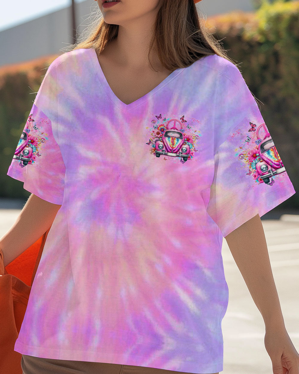 Older Now But I_E2_80_99m Still Runnin_E2_80_99 Against the Wind Pink Tie Dye Hippie Retro Car AOP Shirts _5_ 9yzs5