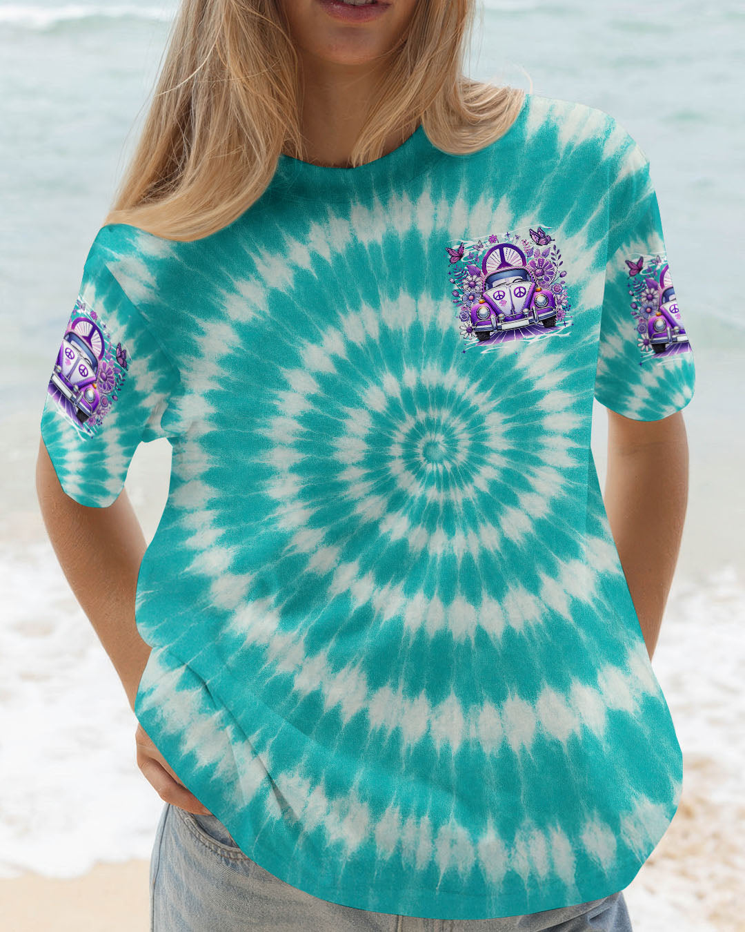 Older Now But I_E2_80_99m Still Runnin_E2_80_99 Against the Wind Purple Tie Dye Hippie Car AOP Shirts _3_ rqjcV