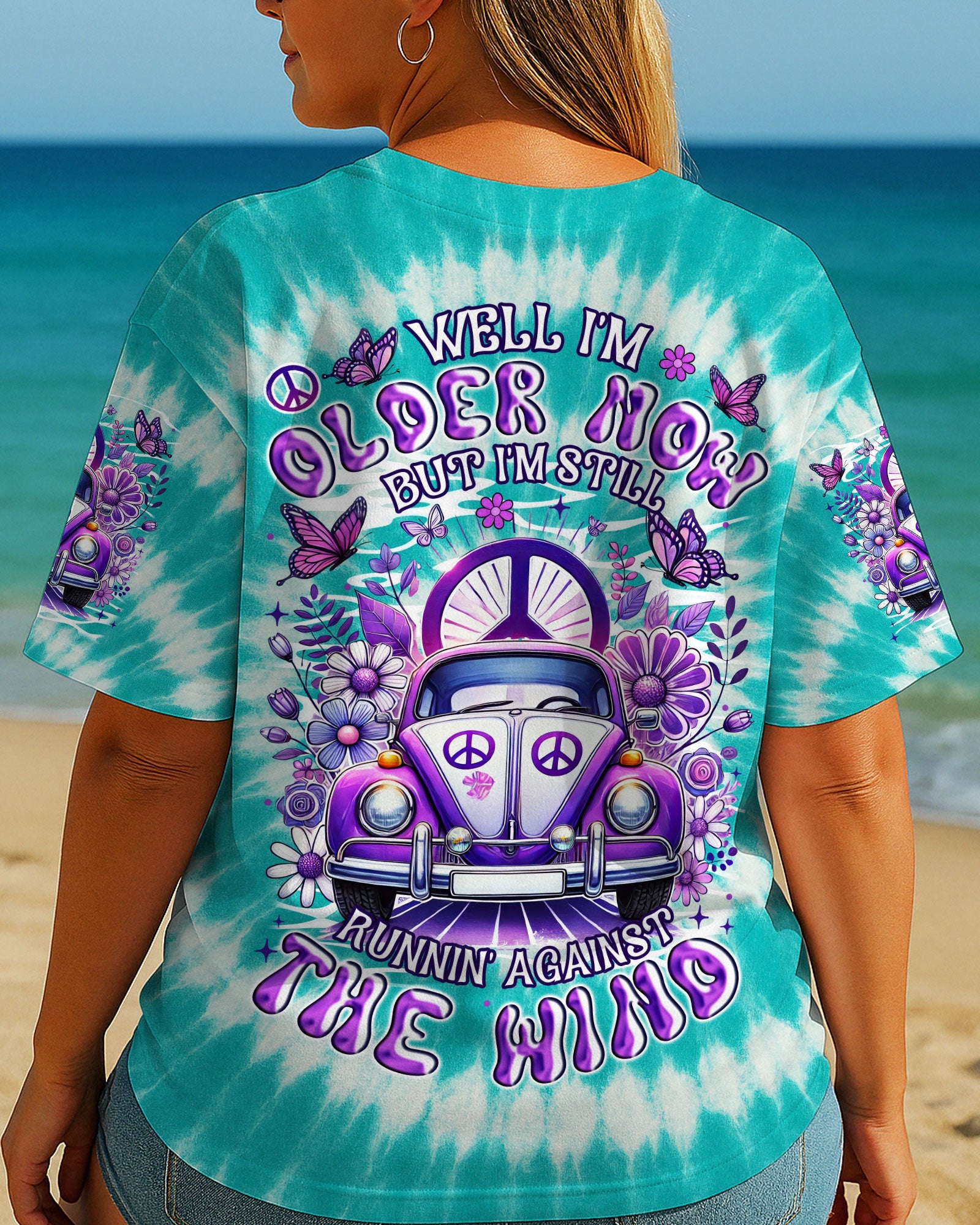 Older Now But I_E2_80_99m Still Runnin_E2_80_99 Against the Wind Purple Tie Dye Hippie Car AOP Shirts _4_ lVl80