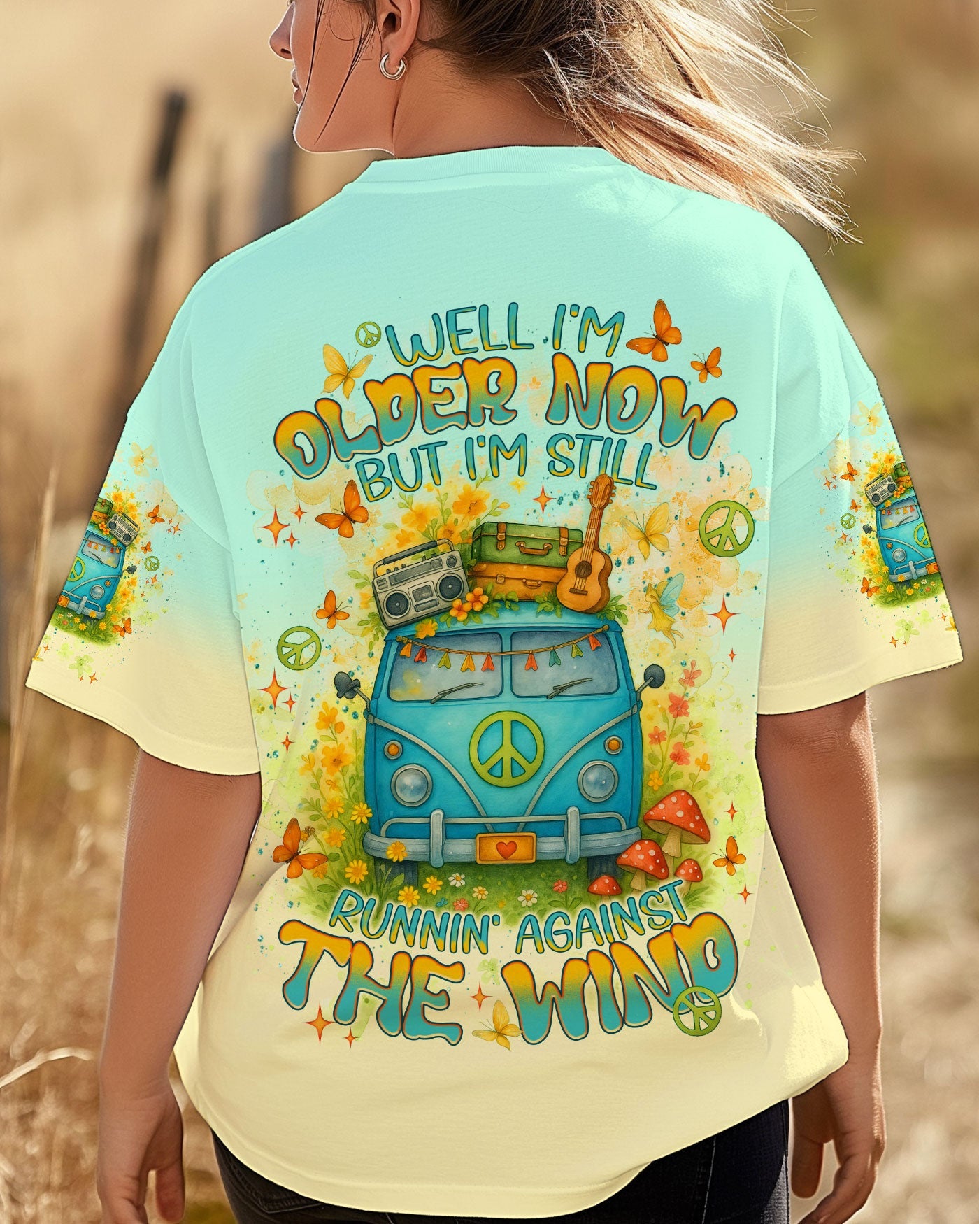 Older Now But I_E2_80_99m Still Runnin_E2_80_99 Against the Wind Retro Hippie Van AOP Shirts _4_ eEr2V