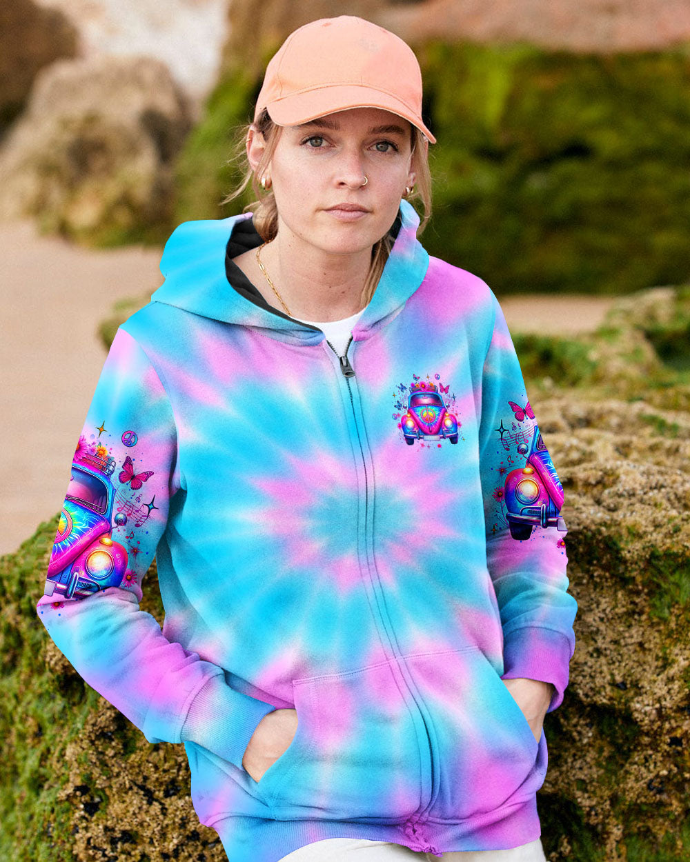 Older Now But I_E2_80_99m Still Runnin_E2_80_99 Against the Wind Tie Dye Hippie Car Graphic AOP Shirts _11_ yPqd8