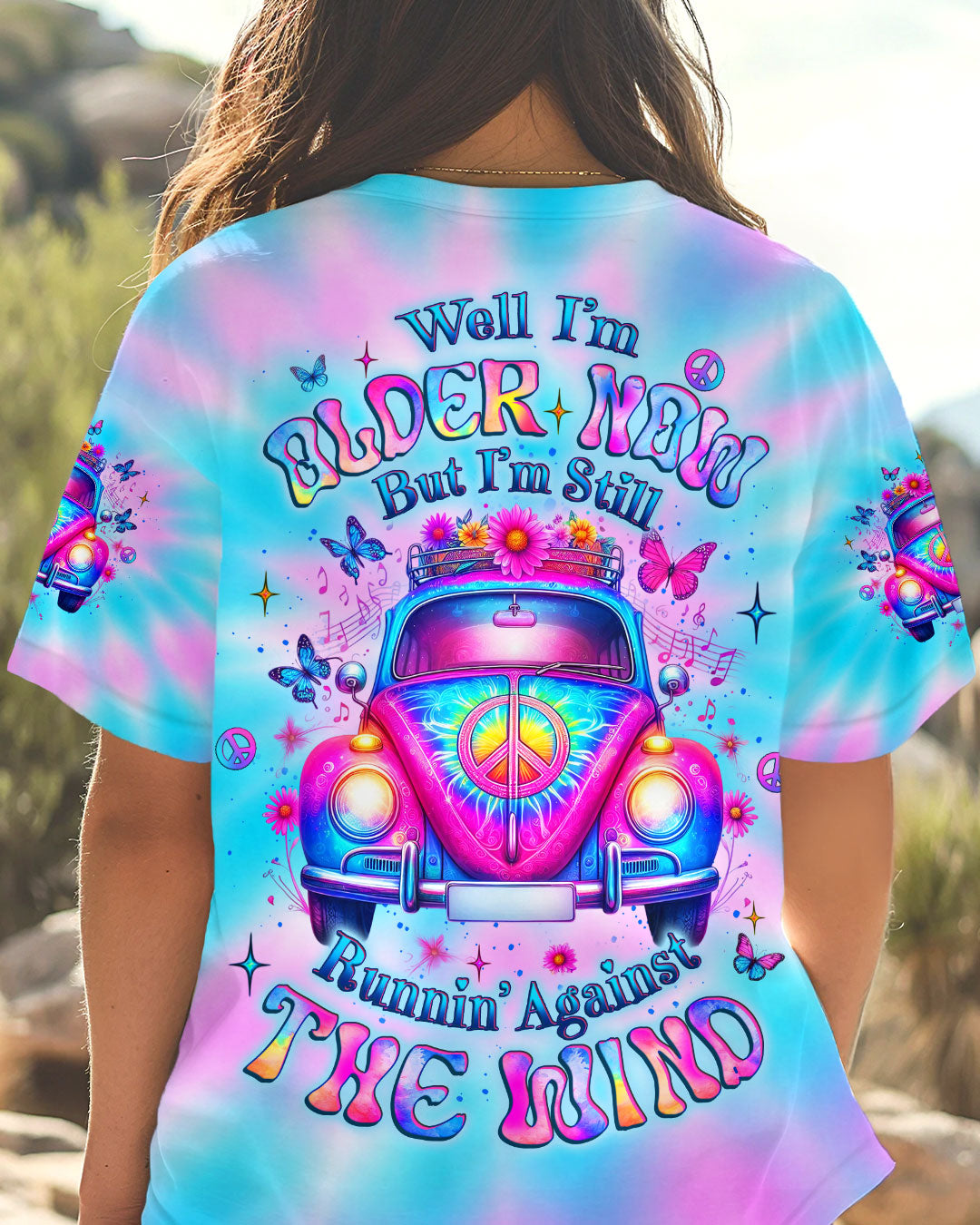 Older Now But I_E2_80_99m Still Runnin_E2_80_99 Against the Wind Tie Dye Hippie Car Graphic AOP Shirts _4_ 73aSx