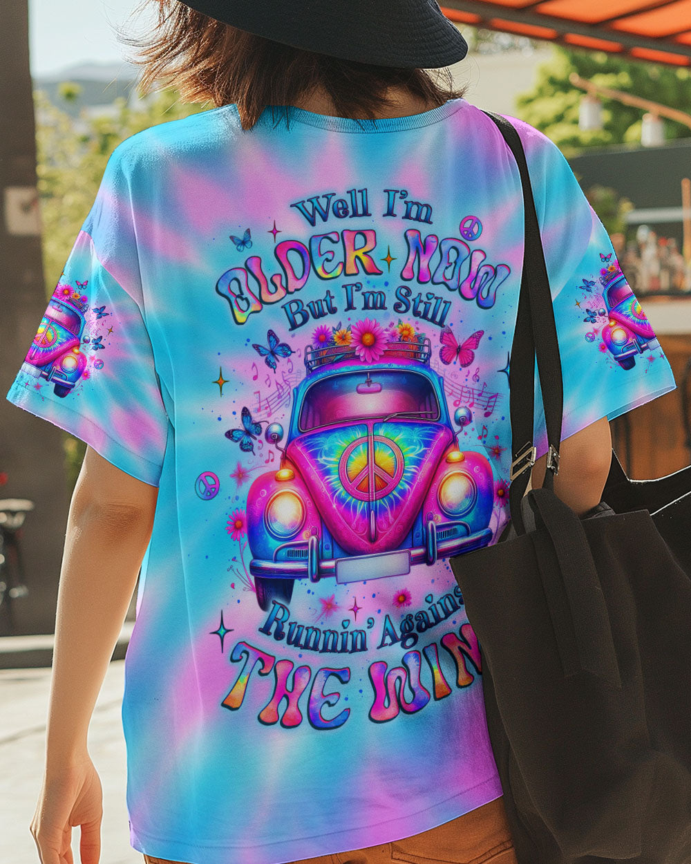 Older Now But I_E2_80_99m Still Runnin_E2_80_99 Against the Wind Tie Dye Hippie Car Graphic AOP Shirts _6_ LyDSM