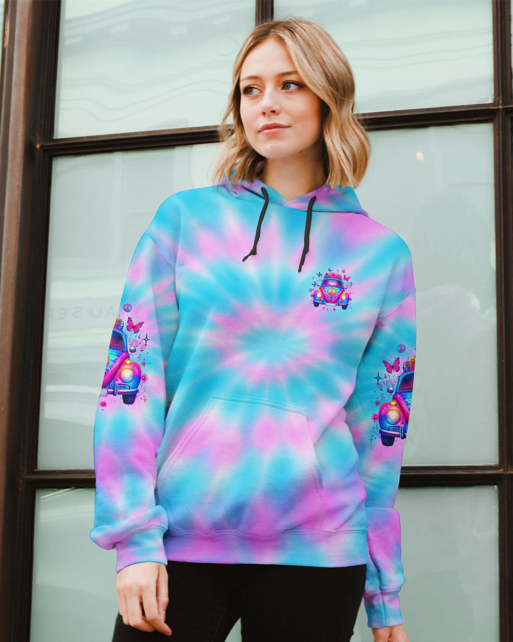 Older Now But I_E2_80_99m Still Runnin_E2_80_99 Against the Wind Tie Dye Hippie Car Graphic AOP Shirts _7_ fOvsI