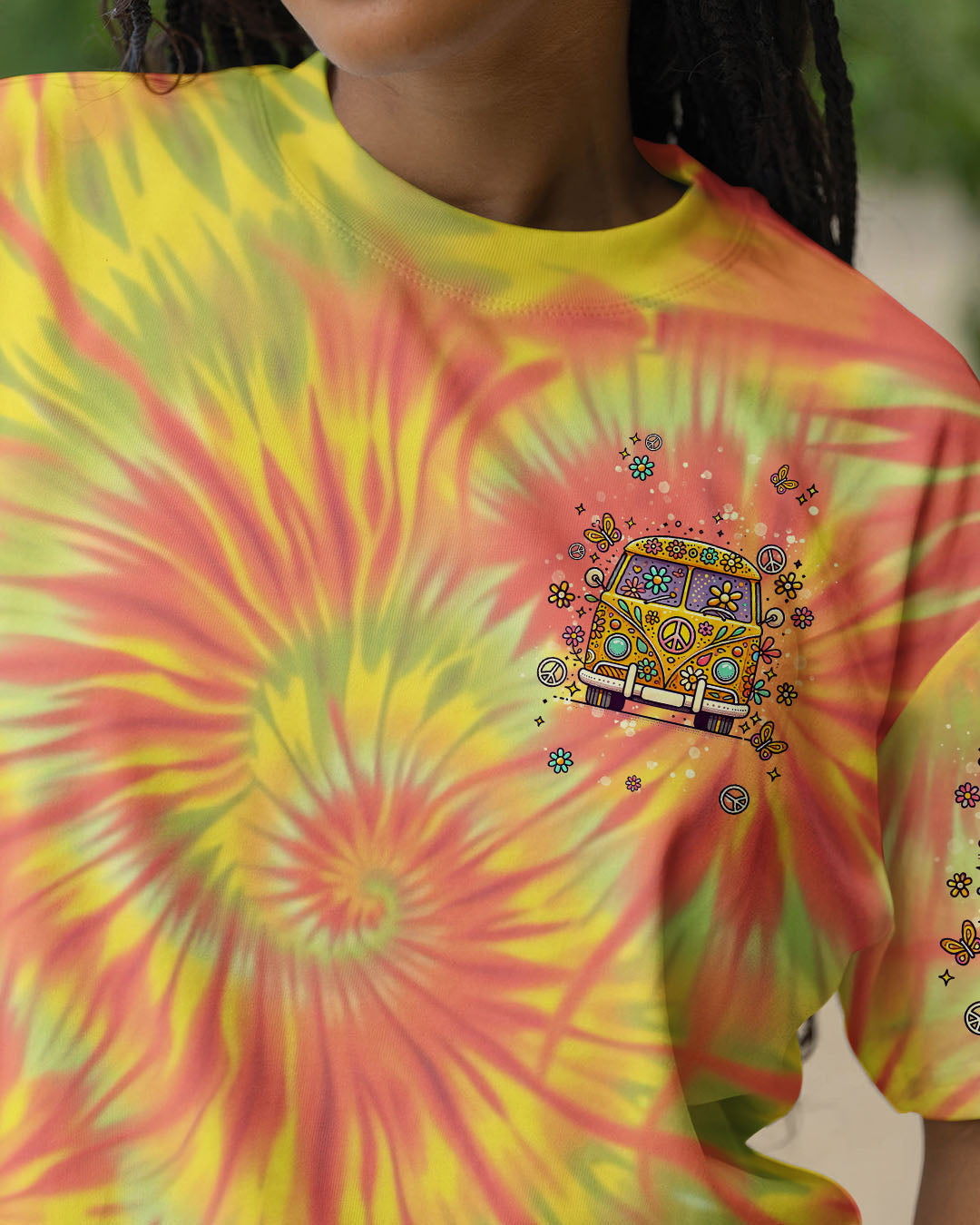 Older Now But I_E2_80_99m Still Runnin_E2_80_99 Against the Wind Yellow Tie Dye Hippie Van Design AOP Shirts _5_ 94g0d
