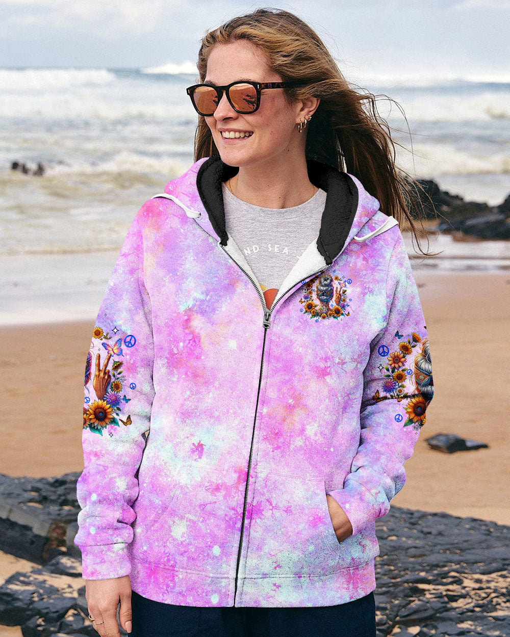 Older Now But Im Still Runnin Against The Sunflower Girl Tie Dye AOP Shirts _11_ a7TMf