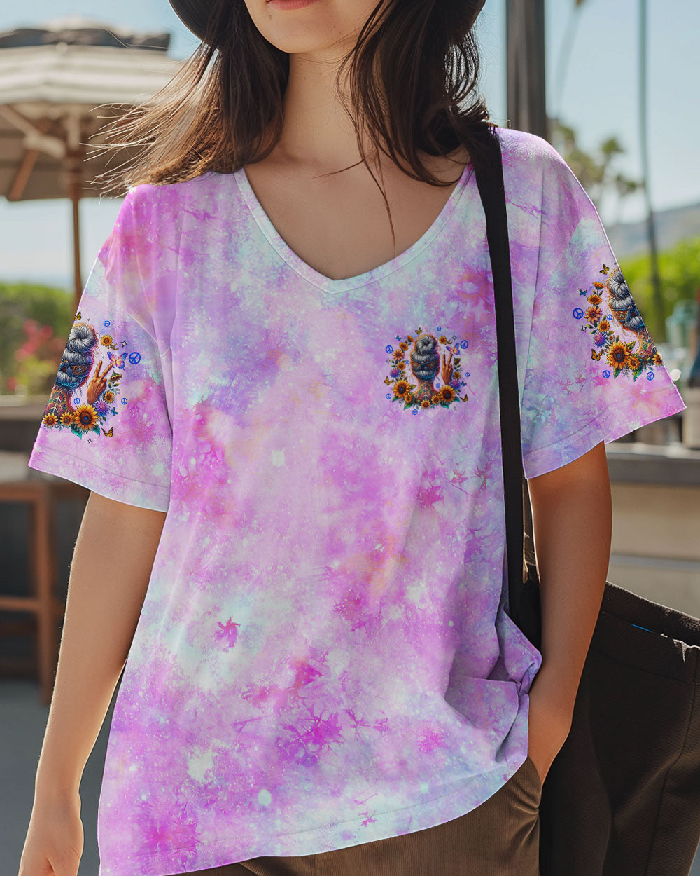 Older Now But Im Still Runnin Against The Sunflower Girl Tie Dye AOP Shirts _5_ gRCLz