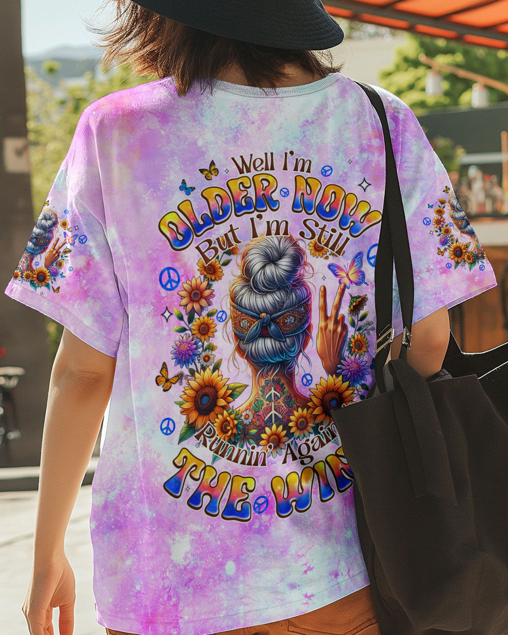Older Now But Im Still Runnin Against The Sunflower Girl Tie Dye AOP Shirts _6_ Yirt2