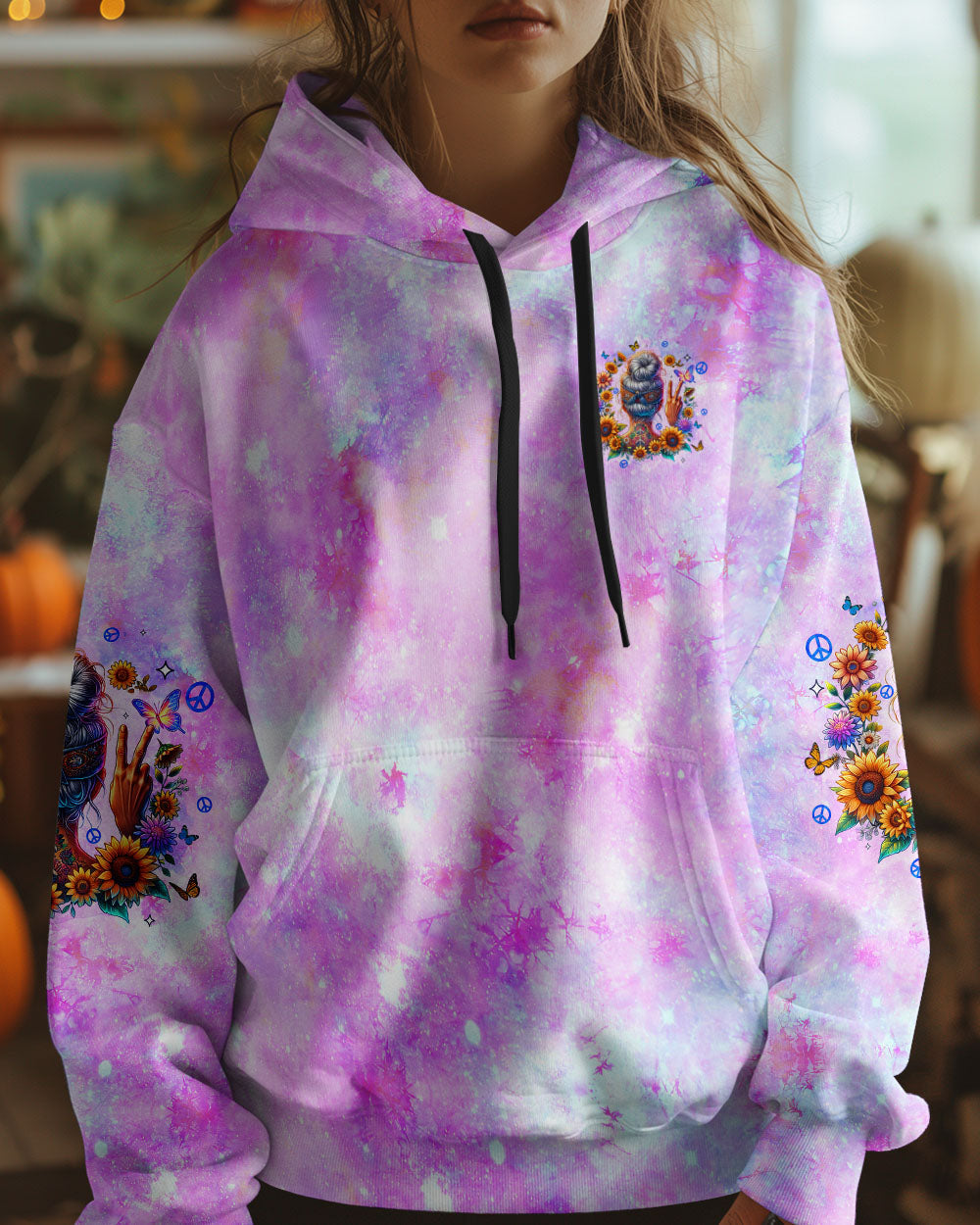 Older Now But Im Still Runnin Against The Sunflower Girl Tie Dye AOP Shirts _7_ s5mYl