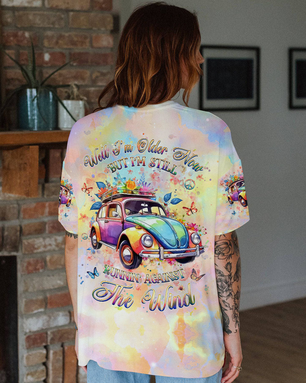 Older Now But Im Still Runnin Against The Wind Tie Dye Retro Car AOP Shirts _4_ X4pTk