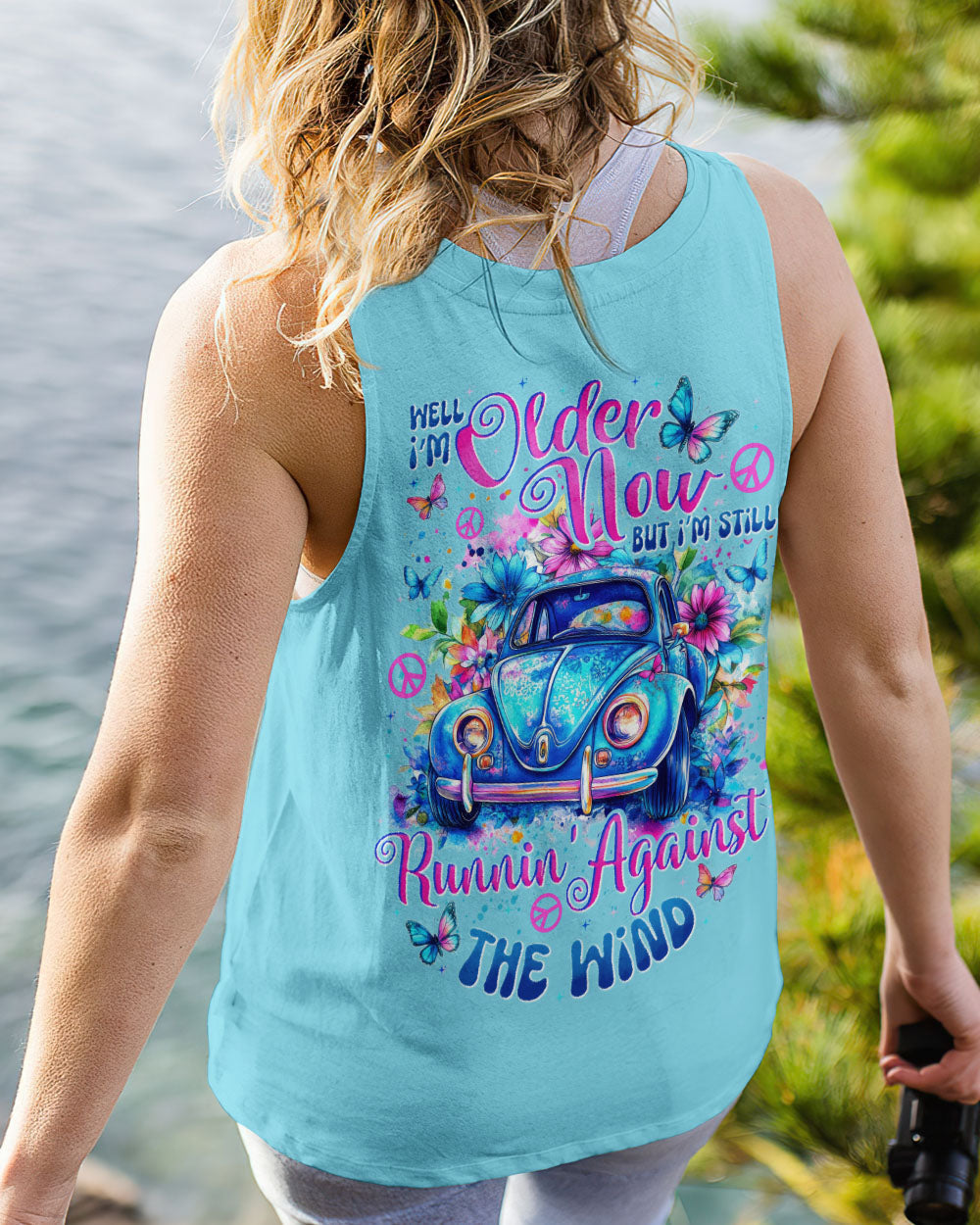 Older Now But Im Still Runnin Against the Wind Blue Retro Car Graphic AOP Shirts _13_ KuwsX