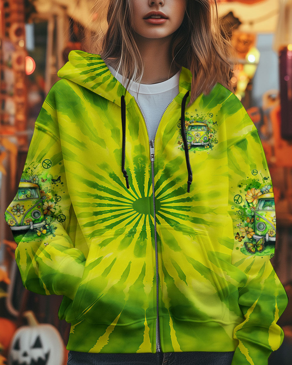 Older Now But Im Still Runnin Against the Wind Green Tie Dye Hippie Van AOP Shirts _4_ DDZ1C