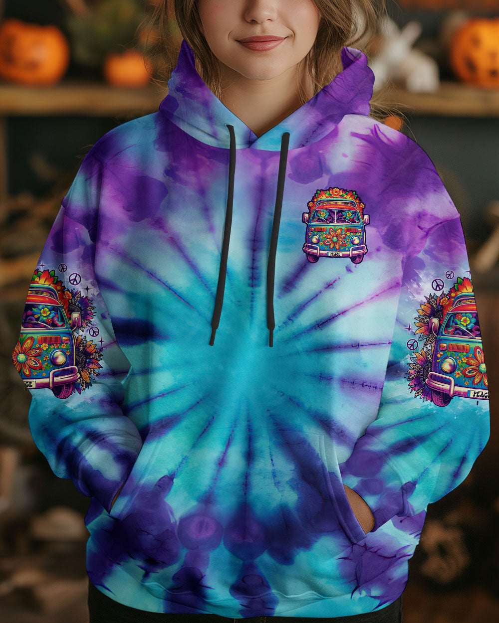 Older Now But Im Still Runnin Against the Wind Psychedelic Bus Tie Dye AOP Shirts _2_ wkFbC