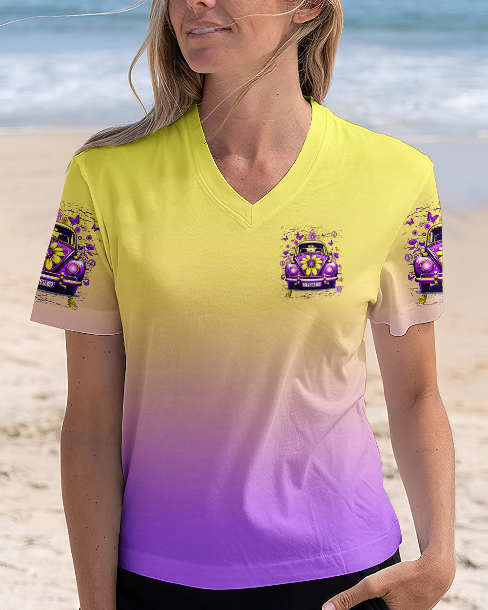 Older Now But Im Still Runnin Against the Wind Purple Peace Car Graphic AOP Shirts _7_ nsAX0