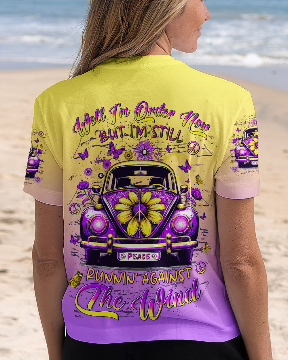 Older Now But Im Still Runnin Against the Wind Purple Peace Car Graphic AOP Shirts _8_ gP7M2