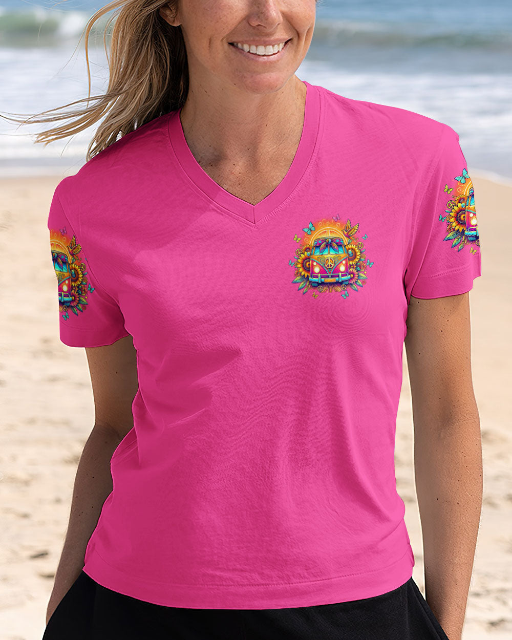 Older Now But Im Still Runnin Against the Wind Retro Van and Sunflowers AOP Shirts _11_ HAPgd