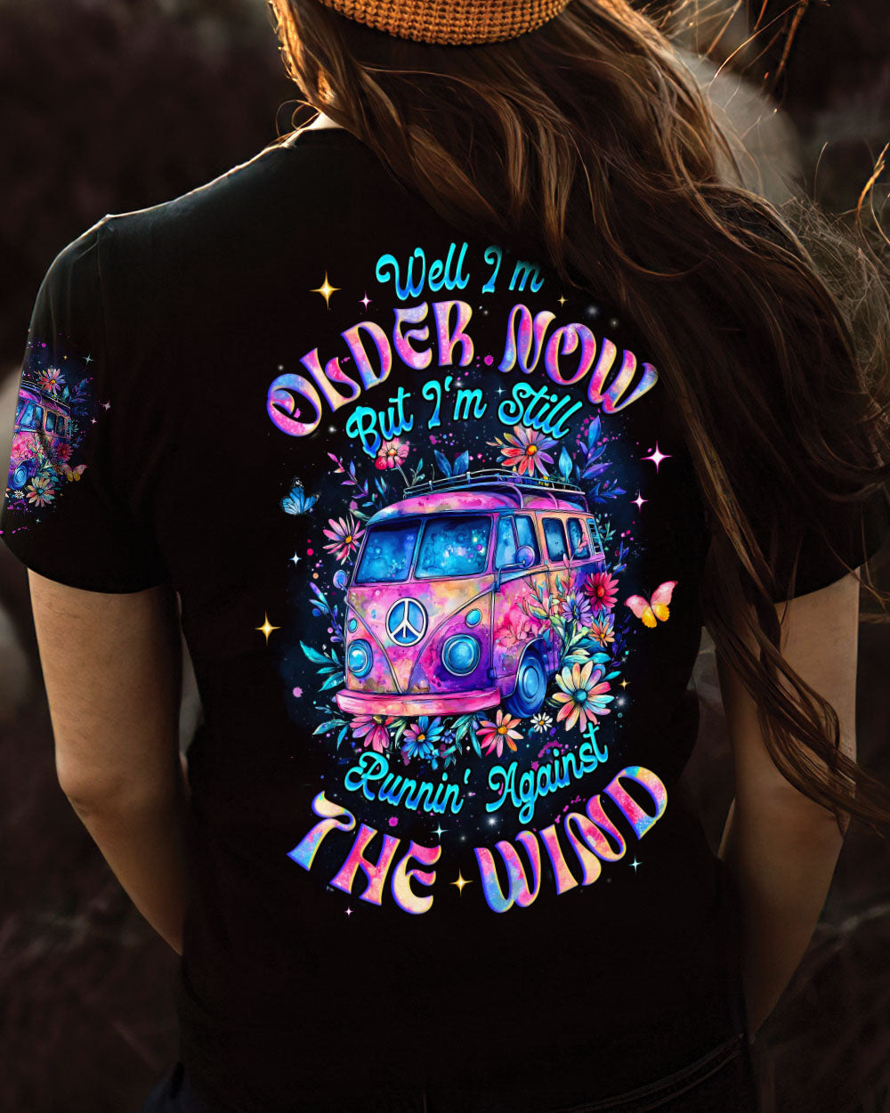 Older Now But Im Still Runnin_E2_80_99 Against The Wind Retro Floral Car AOP Shirts _12_ wP1Di