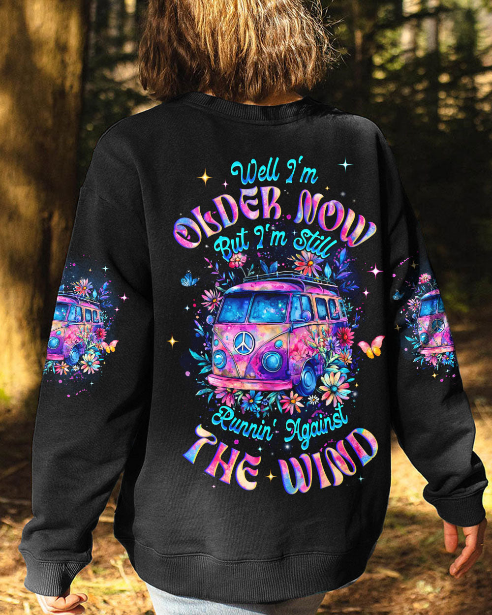 Older Now But Im Still Runnin_E2_80_99 Against The Wind Retro Floral Car AOP Shirts _3_ lDPvz