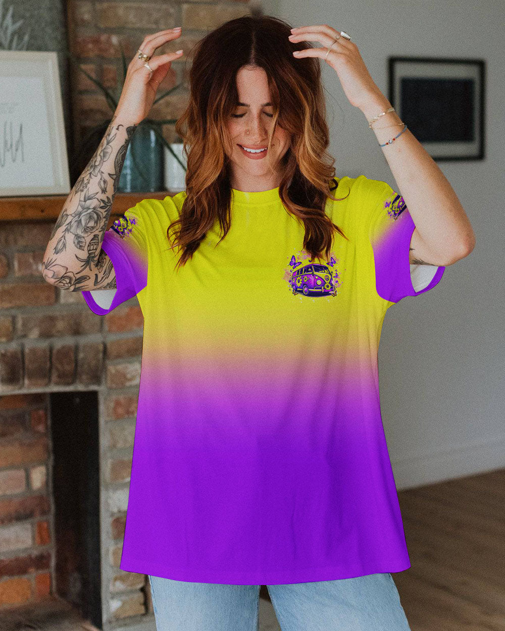 Older Now But Im Still Runnin_E2_80_99 Against the Wind Colorful Peace Bus AOP Shirts _13_ mgVh0