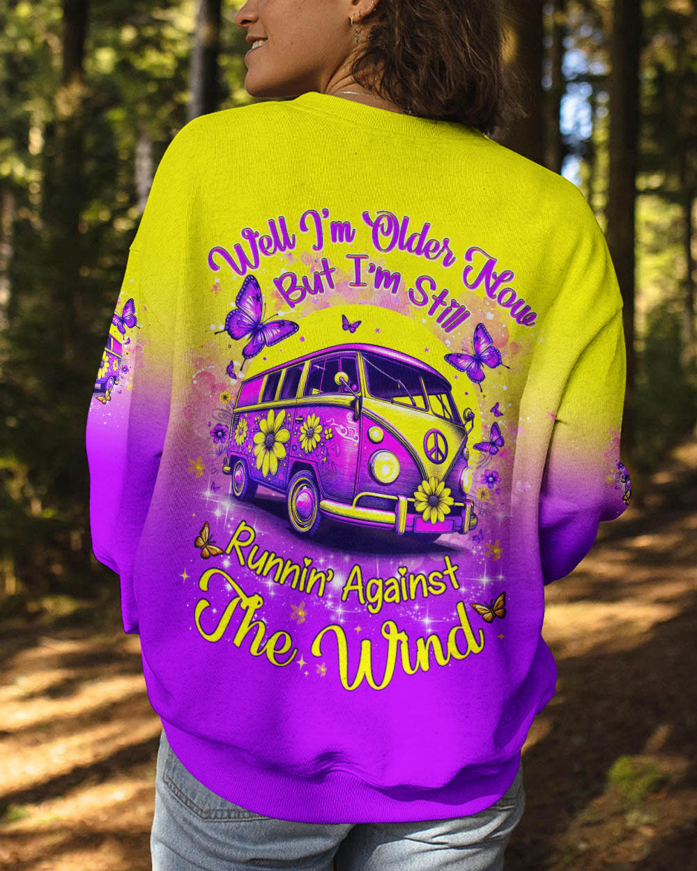 Older Now But Im Still Runnin_E2_80_99 Against the Wind Colorful Peace Bus AOP Shirts _7_ ucWOp