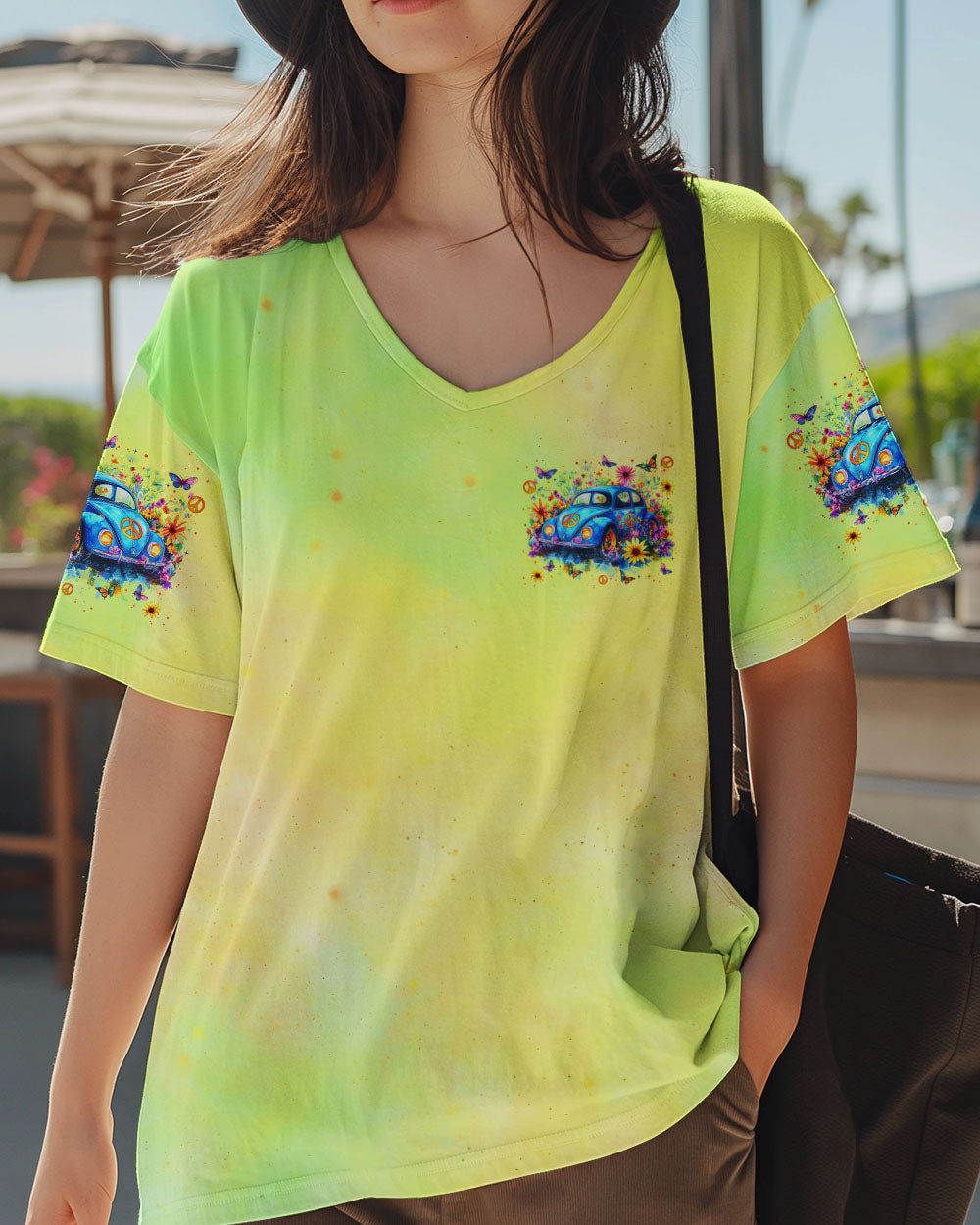 Older Now But Im Still Running Against The Wind Blue Hippie Car Floral AOP Shirts _12_ fpReU