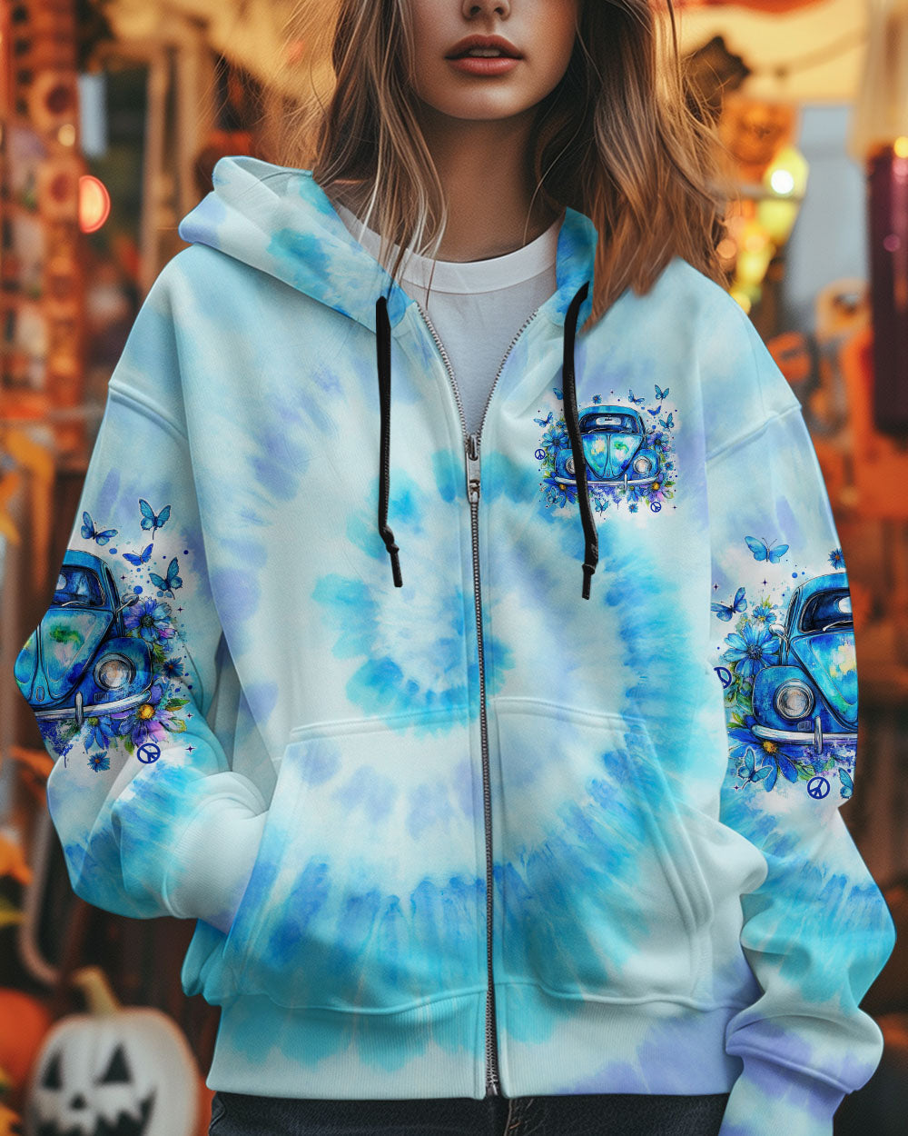 Older Now But Im Still Running Against The Wind Blue Tie Dye Retro Car AOP Shirts _4_ sKl0o