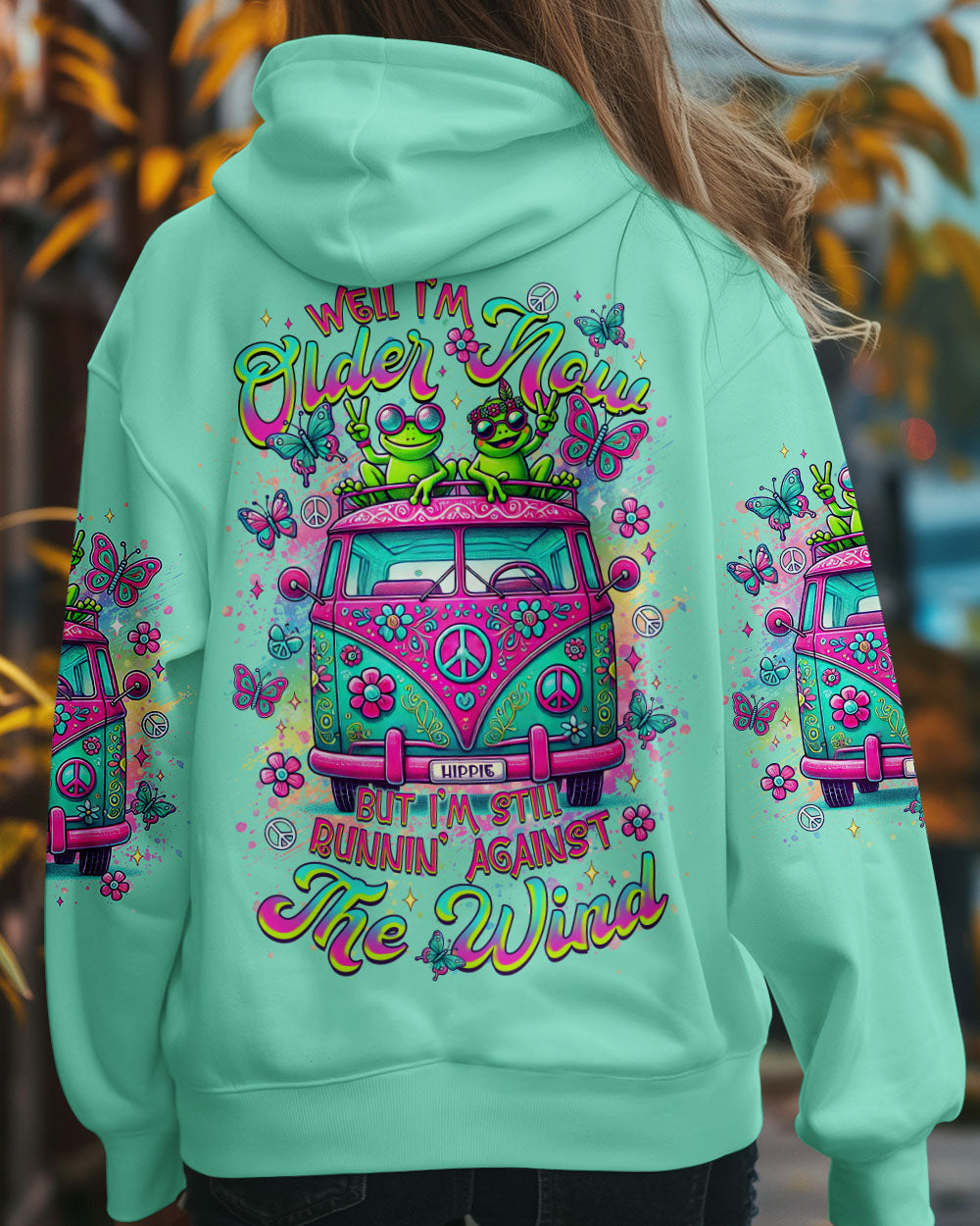 Older Now But Im Still Running Against The Wind Funny Hippie Frog Van AOP Shirts _12_ q0Tpp