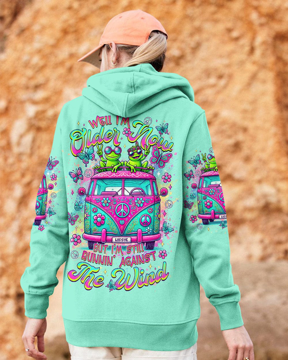 Older Now But Im Still Running Against The Wind Funny Hippie Frog Van AOP Shirts _13_ voKQU