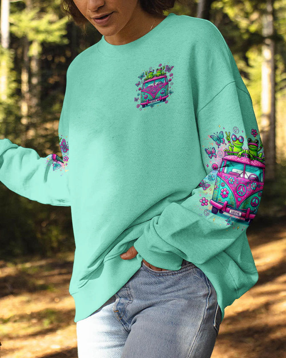 Older Now But Im Still Running Against The Wind Funny Hippie Frog Van AOP Shirts _6_ 0gKJl
