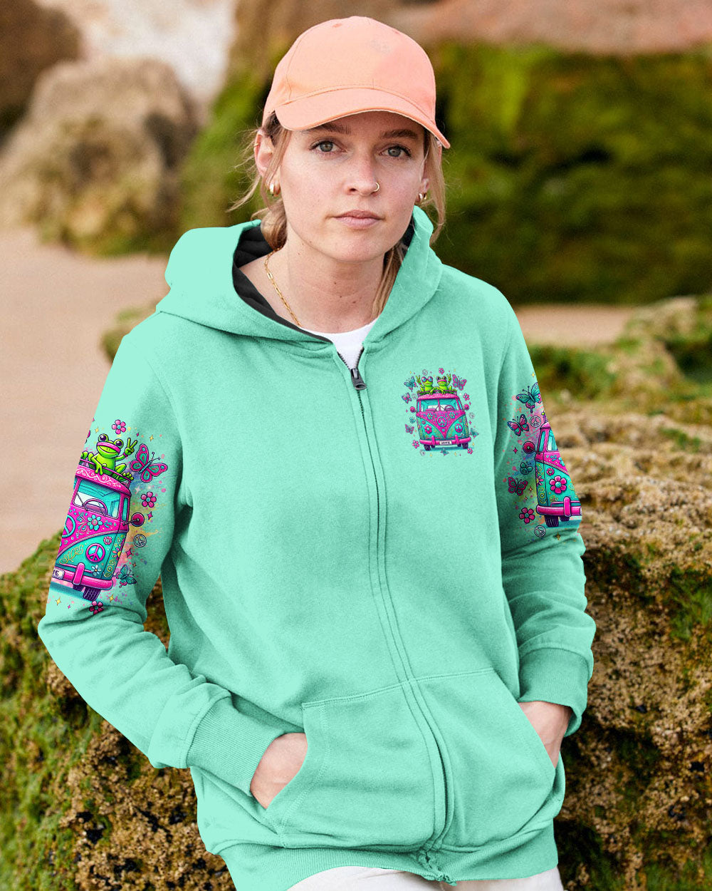 Older Now But Im Still Running Against The Wind Funny Hippie Frog Van AOP Shirts _8_ 3To1L