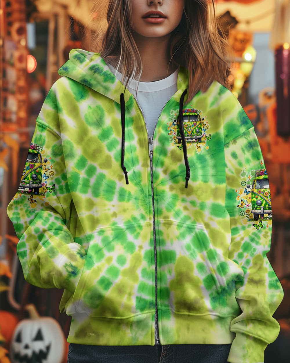 Older Now But Im Still Running Against The Wind Green Tie Dye Hippie Van AOP Shirts _8_ mxc7a